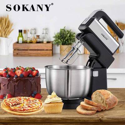 SOKANY6652台式打蛋器电动家用手持大功率搅拌烘焙和面奶油打发机