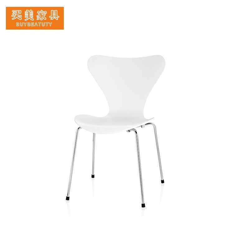 北欧靠背7chair现代简约铁艺餐椅酒店家用无扶手餐厅单人椅