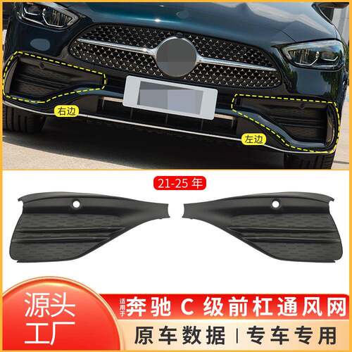 适用于奔驰C级W206前保险杠通风网格栅20688541052068854205