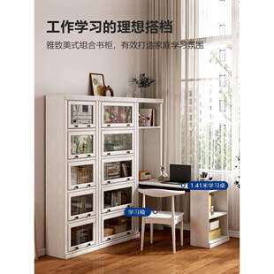 折叠书桌书柜一体学习桌转角书架拐角家用电脑桌实木小户型儿童