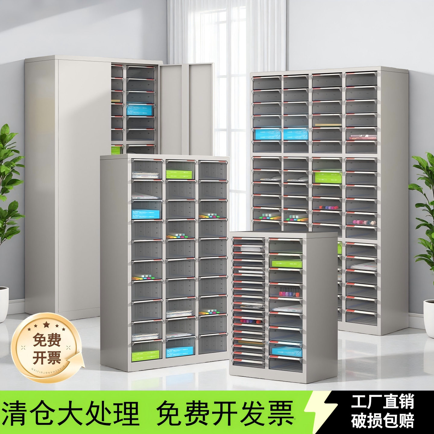 a4文件柜效率柜凭证票据财务抽屉资料存放柜合同收纳整理柜美甲柜