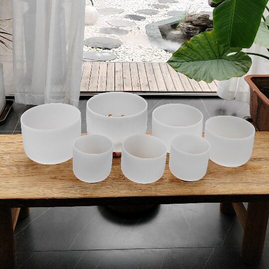 工厂供货专业A级准音432hz水晶钵颂钵石英水晶碗钵