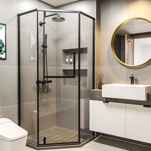 淋浴房型材配件淋浴房配件钻石型淋浴房浴室全套玻璃隔断五金