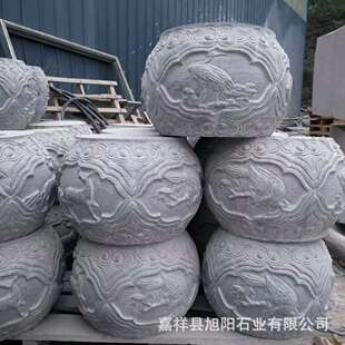 柱墩石柱顶石头墩子石雕柱基石仿古木柱底座空心包皮柱础石圆石墩