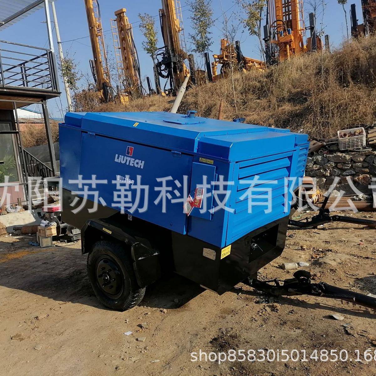 富达LUY118-7柴油空压机螺杆空压机移动空压机压力7bar排气12