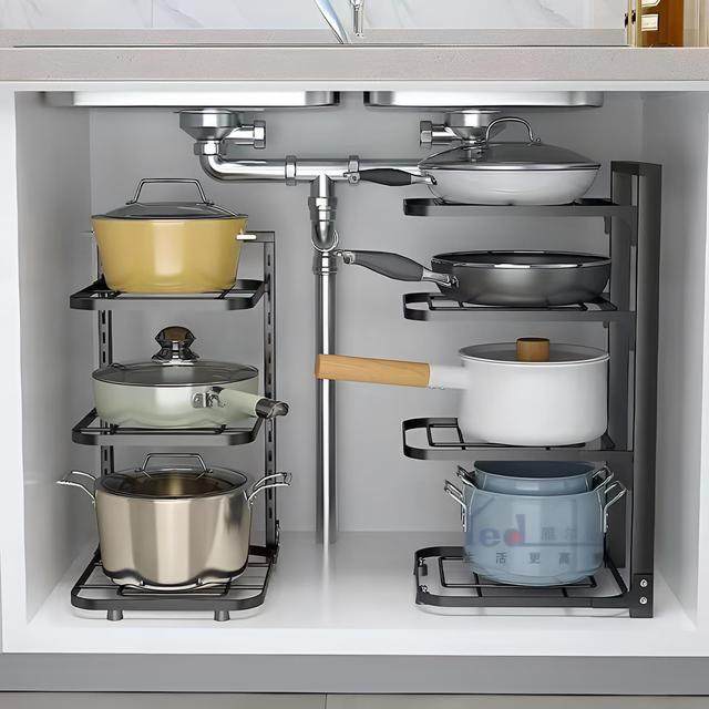 【小杨推选】锅架专放锅具收纳厨房碳钢架子置物架免打孔厨房储物,住宅家具,搁板/置物架/家用陈列架,淘宝优惠券,粉丝福利购,淘宝优惠卷