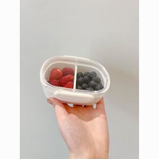 超迷你小饭盒便携外出轻便水果盒食品级儿童分隔保鲜盒小号沙拉经