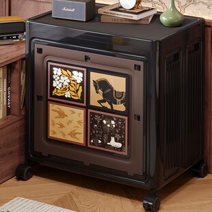 百年正和衣服收纳箱大容量家用玩具翻盖整理箱可折叠多功能储物箱