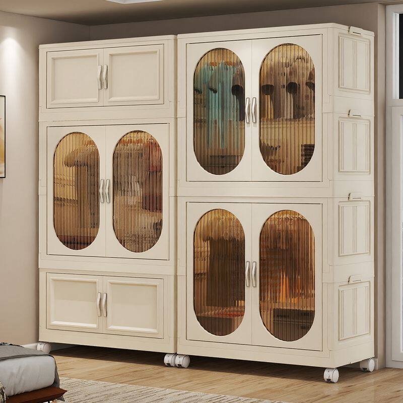 折叠衣柜免安装收纳柜宝宝婴儿玩具衣物储物柜简约衣橱带轮置物柜,收纳整理,收纳柜,淘宝优惠券,粉丝福利购,淘宝优惠卷