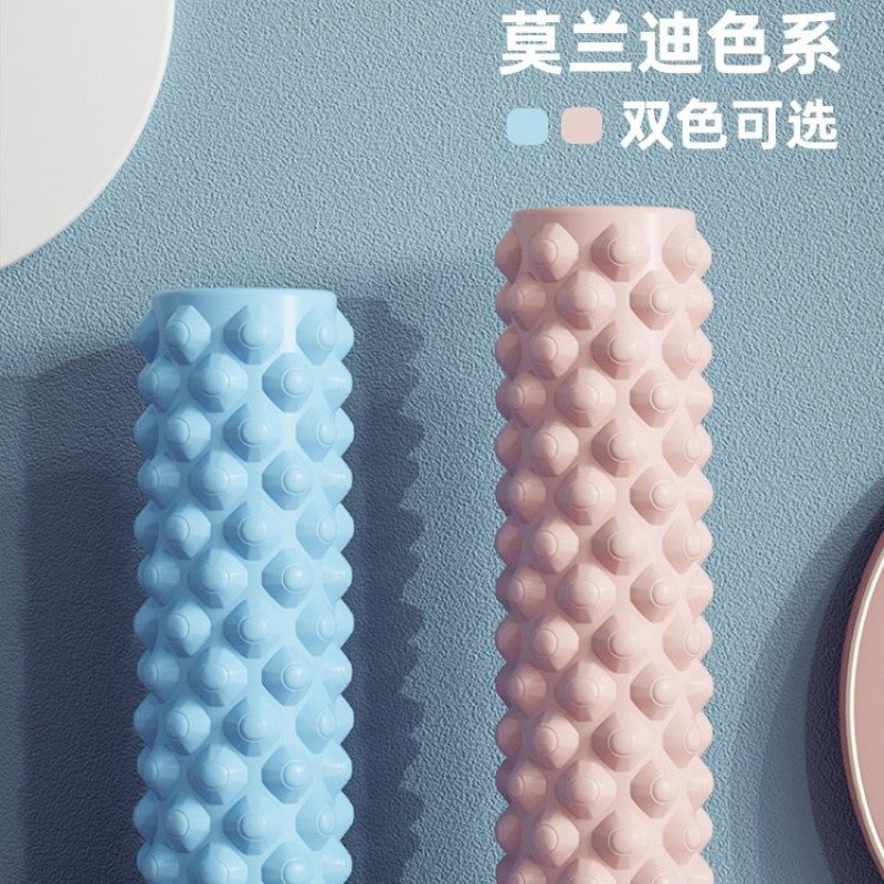 【悦摩】鼓点浮点莫兰迪色泡沫轴高分子EVA筋膜柱肌肉放松滚轴