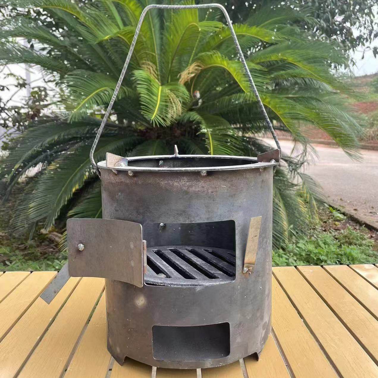 便携式特厚柴火灶钢板柴火炉家用烧饼炉小型柴火炉灶新款印锅改装,大家电,灶台支架,淘宝优惠券,粉丝福利购,淘宝优惠卷