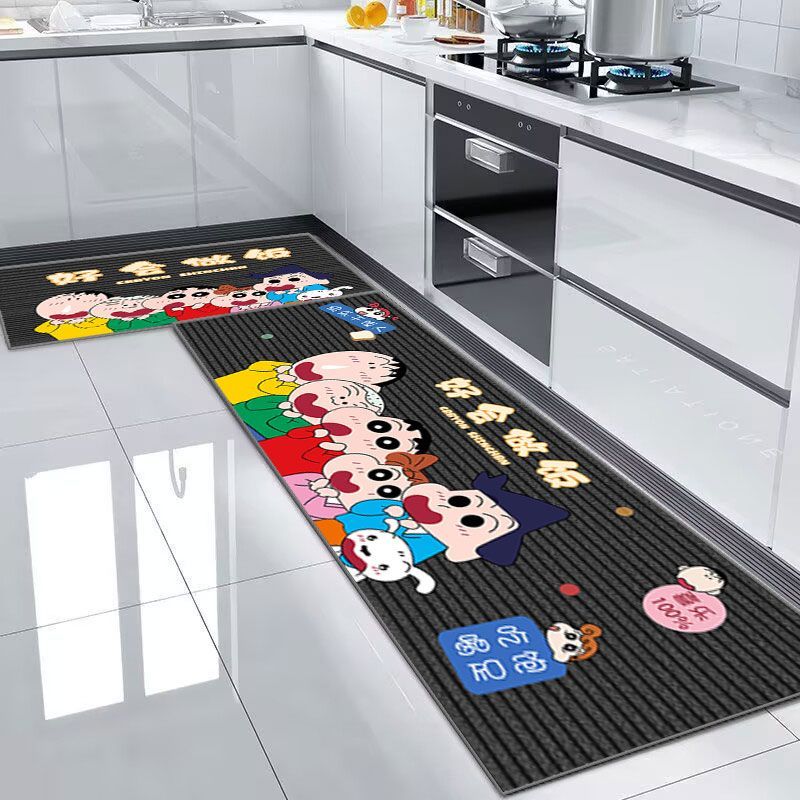 厨房专用地垫家用吸水吸油耐脏垫子卡通长条防潮易打理地毯可定制