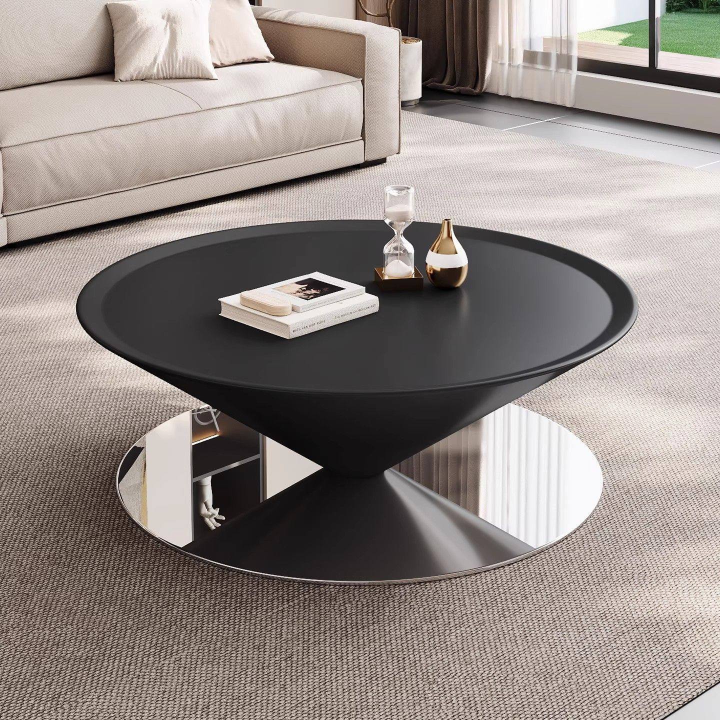 法式新款悬浮飞碟茶几客厅小户型创意设计师款极简家用圆形茶几桌,住宅家具,茶几,淘宝优惠券,粉丝福利购,淘宝优惠卷