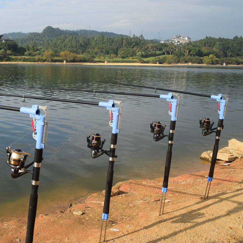 猎途自动钓鱼竿海杆弹簧弹射抛竿甩竿灵敏超硬超轻特价全套装自动