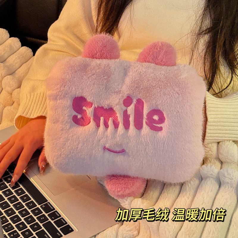 热水袋充电防爆可爱毛绒暖水袋暖手宝女生用敷肚子暖宝宝2025新款