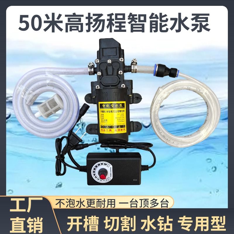 抽水泵12v12家用抽水微型220水泵潜水泵开槽机切割机自吸泵水钻钻