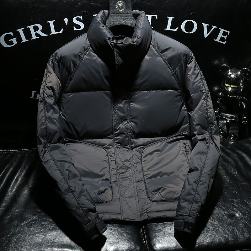 男士休闲立领短款保暖羽绒服冬季新款韩版潮流加厚外套