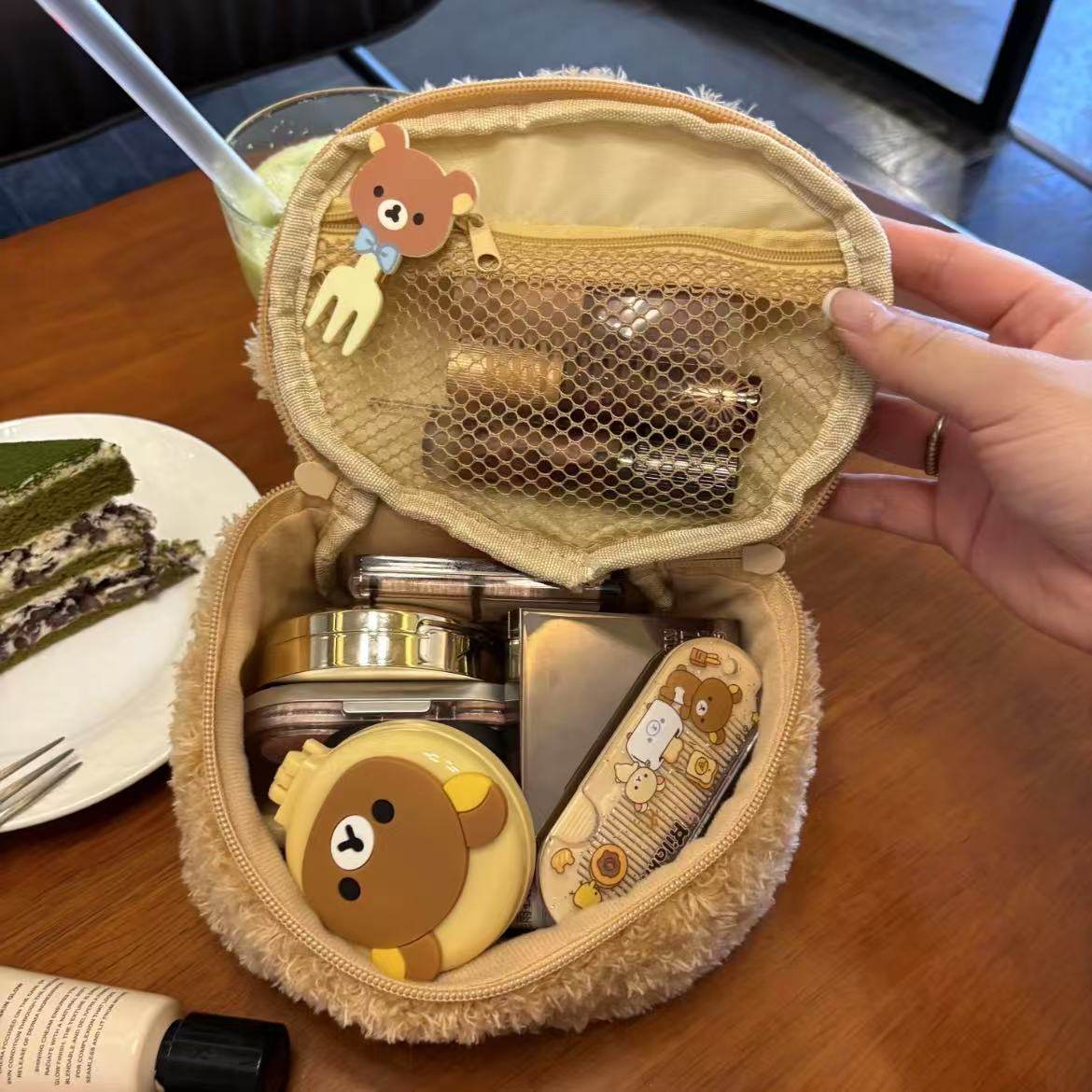 日系可爱轻松Rilakkuma化妆包便携大容量收纳包拍立得包ccd收纳包,收纳整理,化妆包,淘宝优惠券,粉丝福利购,淘宝优惠卷