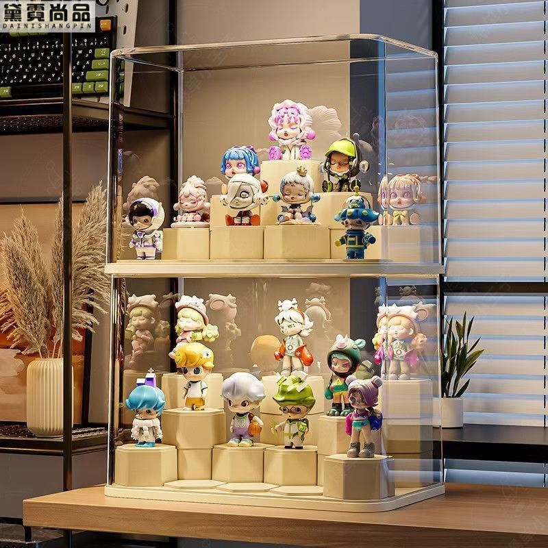 【盲盒收纳展示架】大容量阶梯式亚克力展示盒防尘手办展示柜防尘