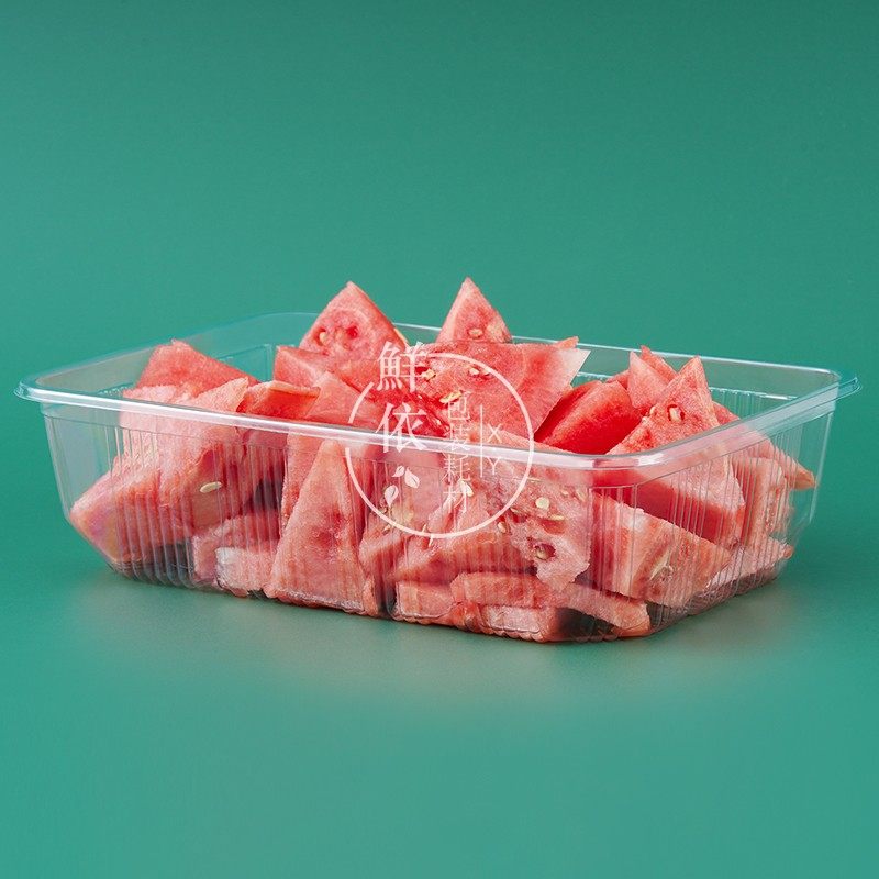 一次性西瓜透明无盖打包盒长方形托盘西瓜哈密瓜大容量果切果盒