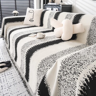 邓肯2024新款沙发垫四季通用防猫爪轻奢高级感直排皮沙发套罩防滑