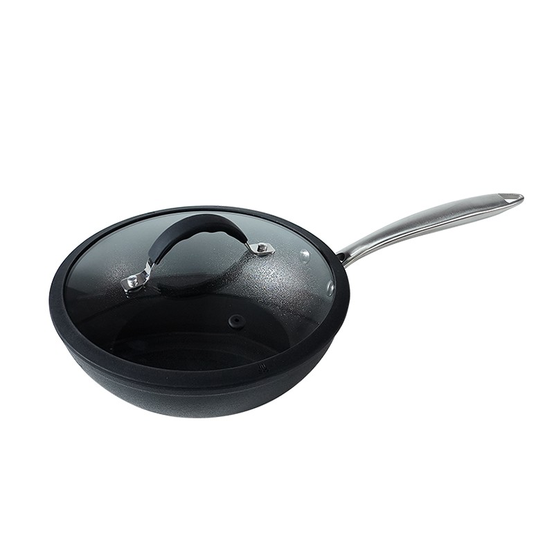 【精铸系列】sensarte不粘煎炒锅平底炒锅电磁炉通用内外不粘24cm