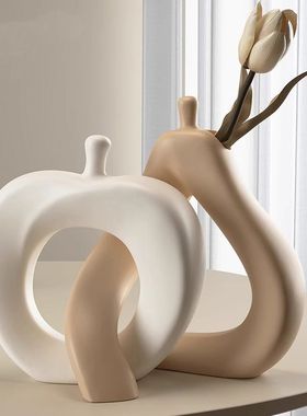 奶油风苹果梨花瓶摆件酒柜家居客厅桌面电视柜玄关装饰品乔迁礼品