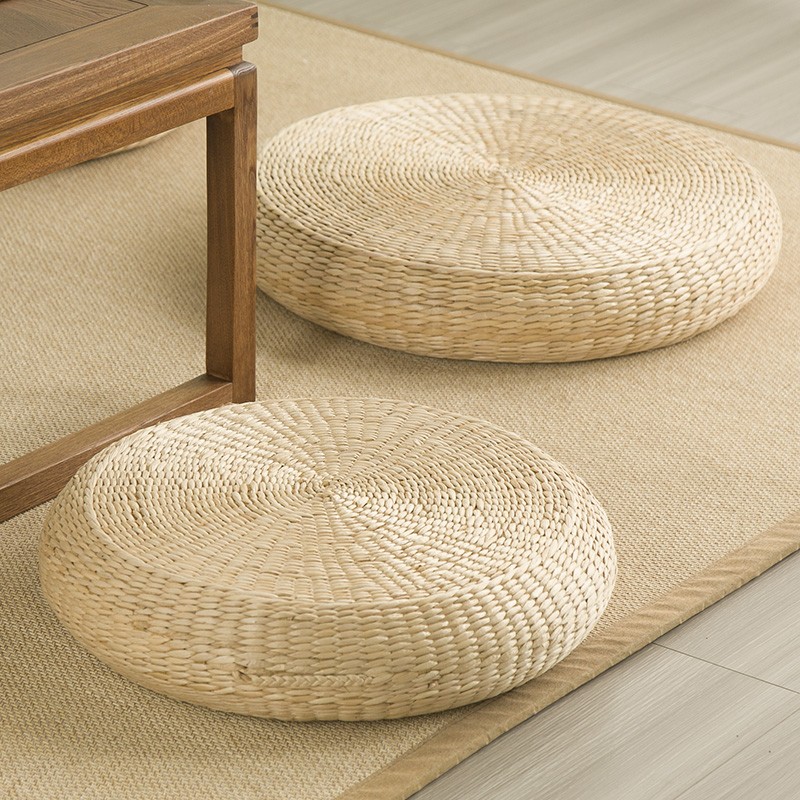 草编加厚编织看书茶道坐垫地上打坐垫日式家用榻榻米精致手工蒲团