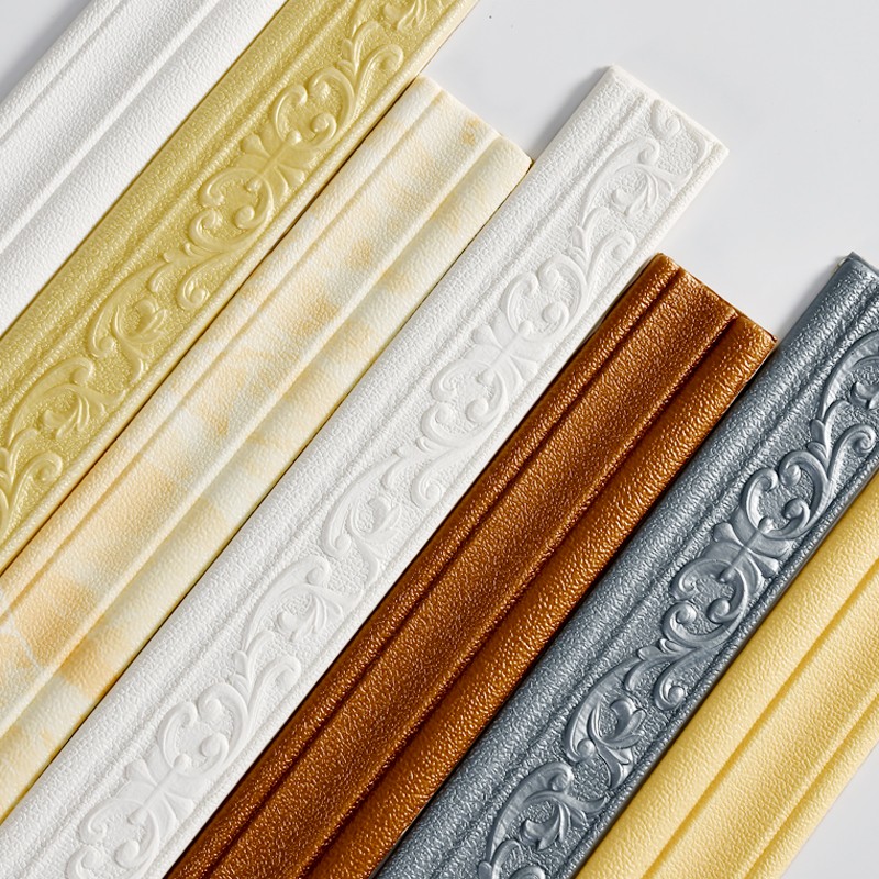 3D立体自粘腰线墙贴背景墙围边框踢脚线装饰贴纸顶角线防撞条防潮