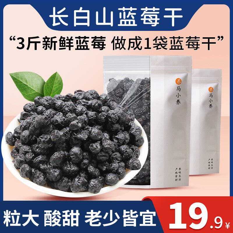 马小养蓝莓干酸甜适口富含花青素网红果脯健康无乱添加独立包装