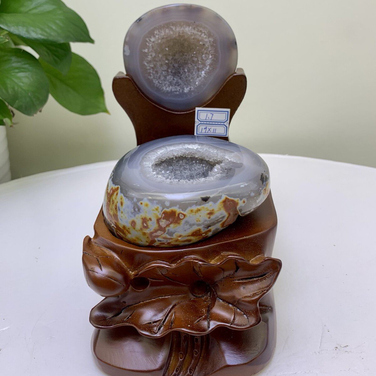 工厂批发纯天然巴西玛瑙聚宝盆居家办公水晶洞摆件一物一图尺寸询