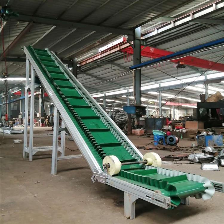 大倾角PVC带裙边式上料机加挡板红枣装罐输送机Lj3