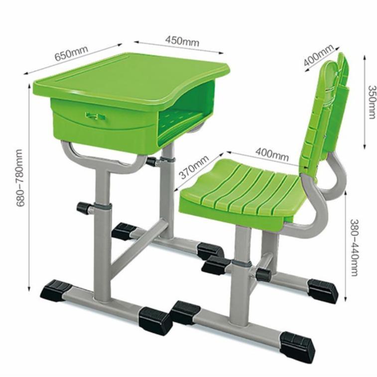 ABSK课桌椅旋钮抽拉小初高学生学校教室辅导班培训班校用书桌课桌