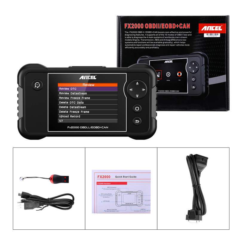 Ancel FX2000 OBD2扫描仪四个系统ODB2汽车诊断工具引擎/ ABS/SRS