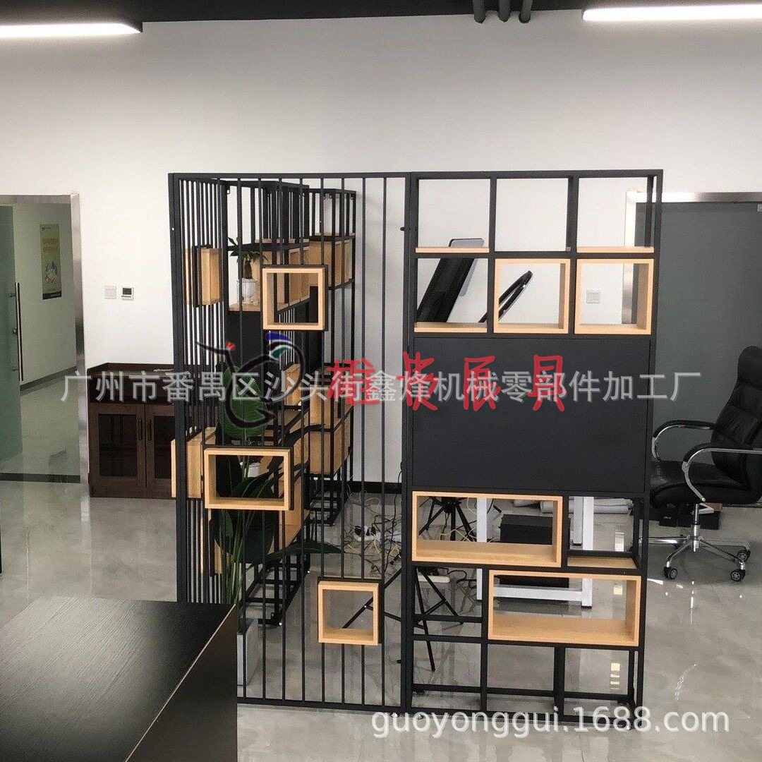 鑫烽展具工业风铁艺架子大理石展柜800地砖展示架铁艺书架博古架