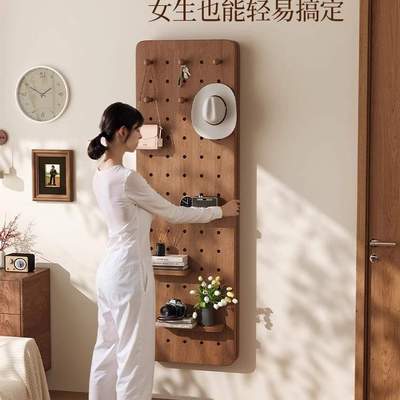 洞洞板全身镜一体式隐藏穿衣镜家用卧室壁挂试衣镜造型墙玄关镜子