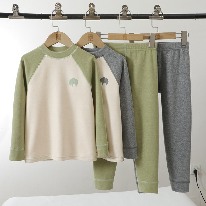 A类儿童保暖内衣套装加绒加厚恒温秋衣秋裤男童女童宝宝秋冬打底