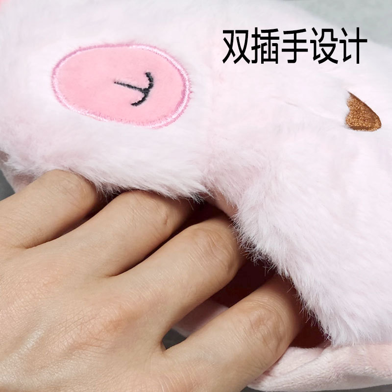 新款水豚注水热水袋高颜值可爱男女学生宿舍保暖手灌水暖手宝毛绒