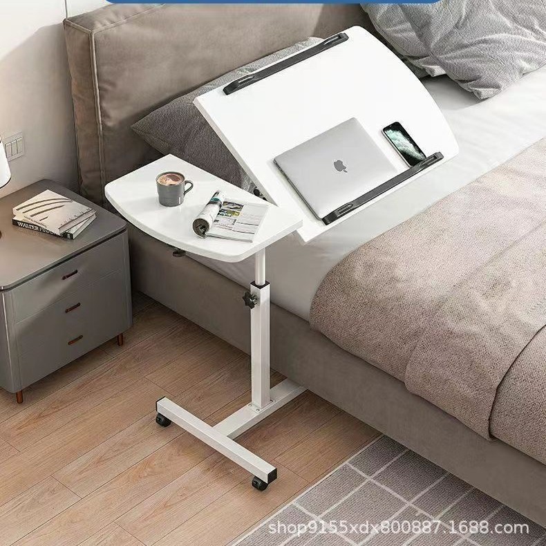 床边桌可移动升降旋转折叠懒人宿舍卧室家用简易侧边电脑小桌子