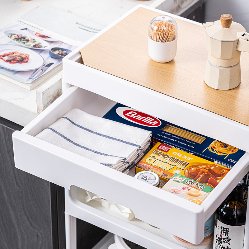 厨房置物架小推车卫生间卧室缝隙落地式收纳杂物零食的多层储物架