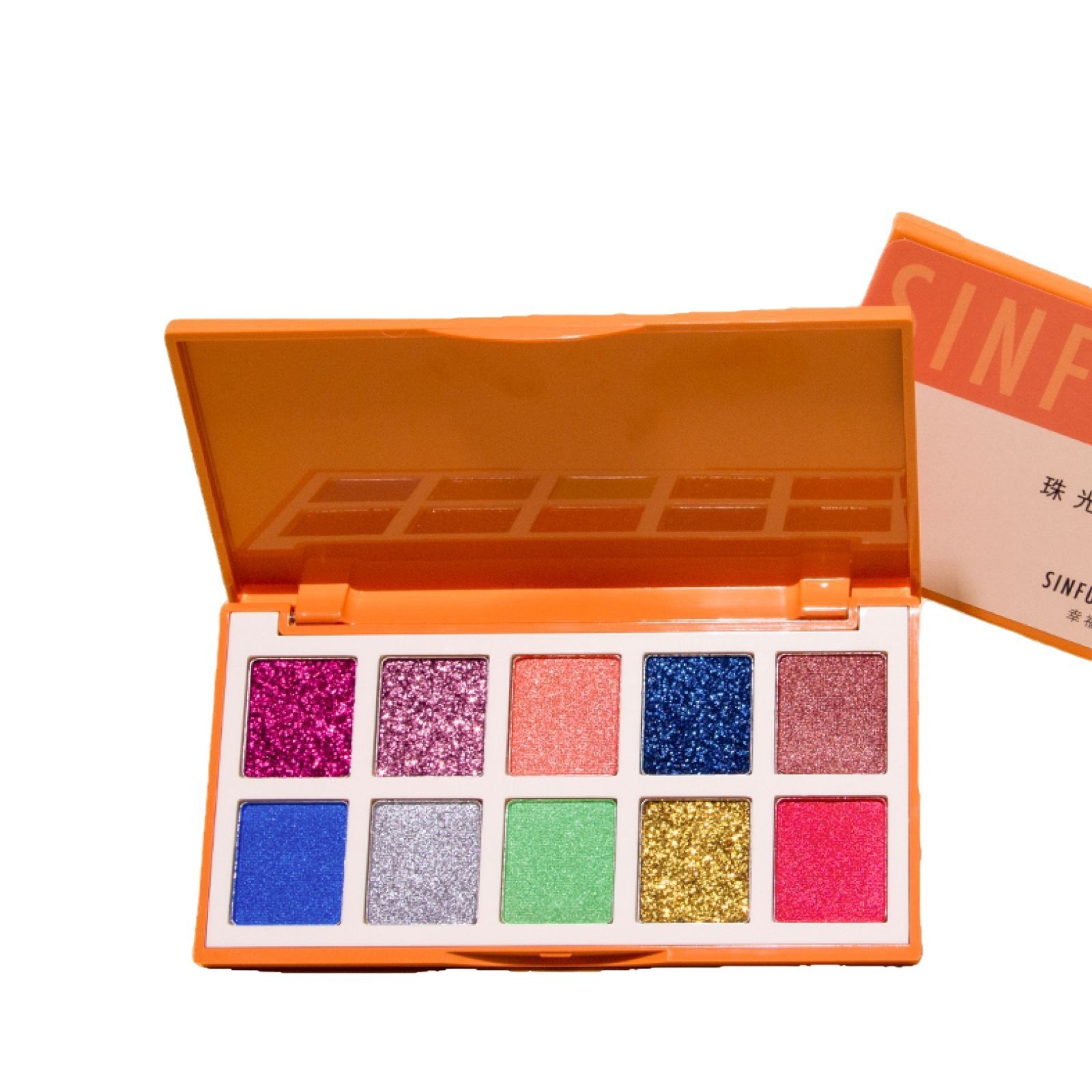 外贸彩妆眼影细闪亮片舞台妆啫喱彩色节日烟熏妆眼影盘化妆品