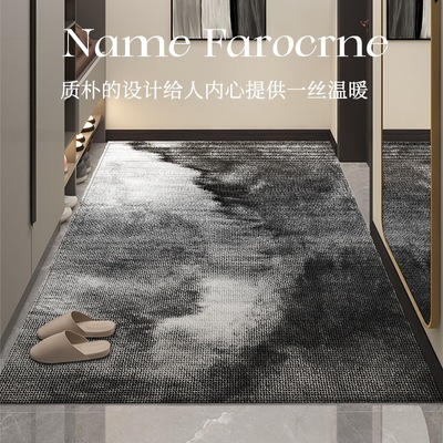 进门门口轻奢美式复古脚垫入户门地垫可裁剪高级感耐脏免洗玄关