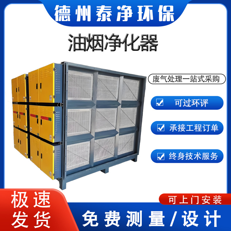 定制油烟净化器酒店餐厅饭店食堂商用厨房油烟机静电式油烟净化器