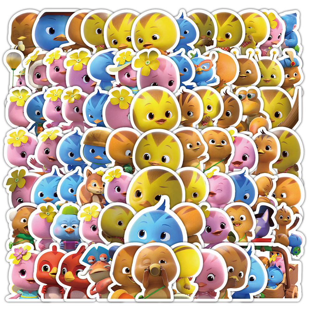 800张萌鸡小队贴纸儿童卡通可爱图案行李箱玩具水杯装饰防水贴画