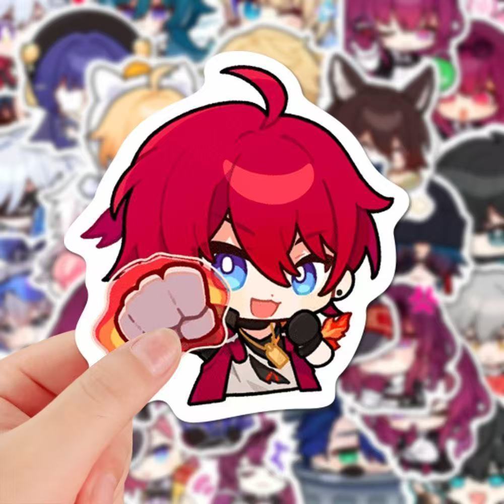 100崩坏人物星穹铁道Q版表情贴纸可爱手机装饰防水贴画diy手账