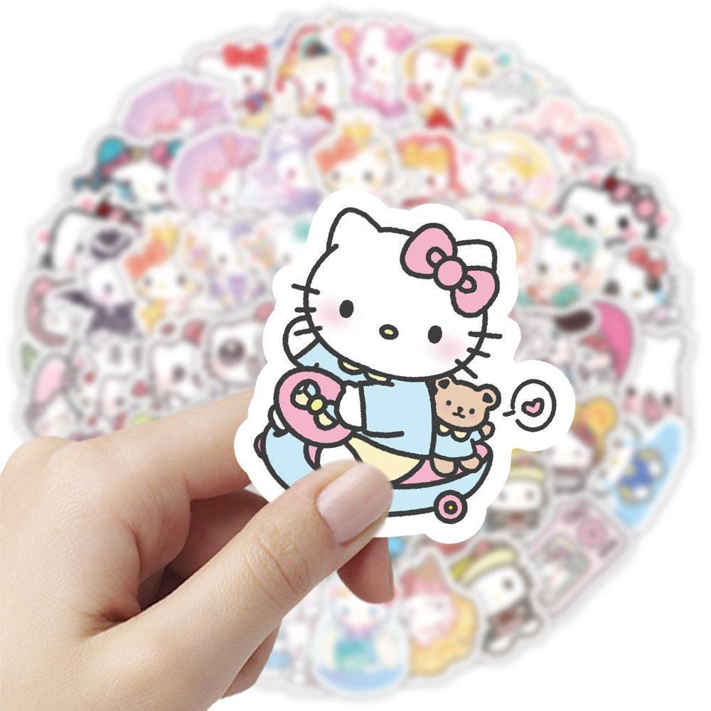 240张卡通可爱HelloKitty贴纸创意DIY手账装饰笔记本手机散装贴画