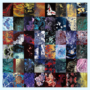 63张不可名状的艺术贴纸 艺术重金属蝴蝶水波纹手机壳装饰小贴画