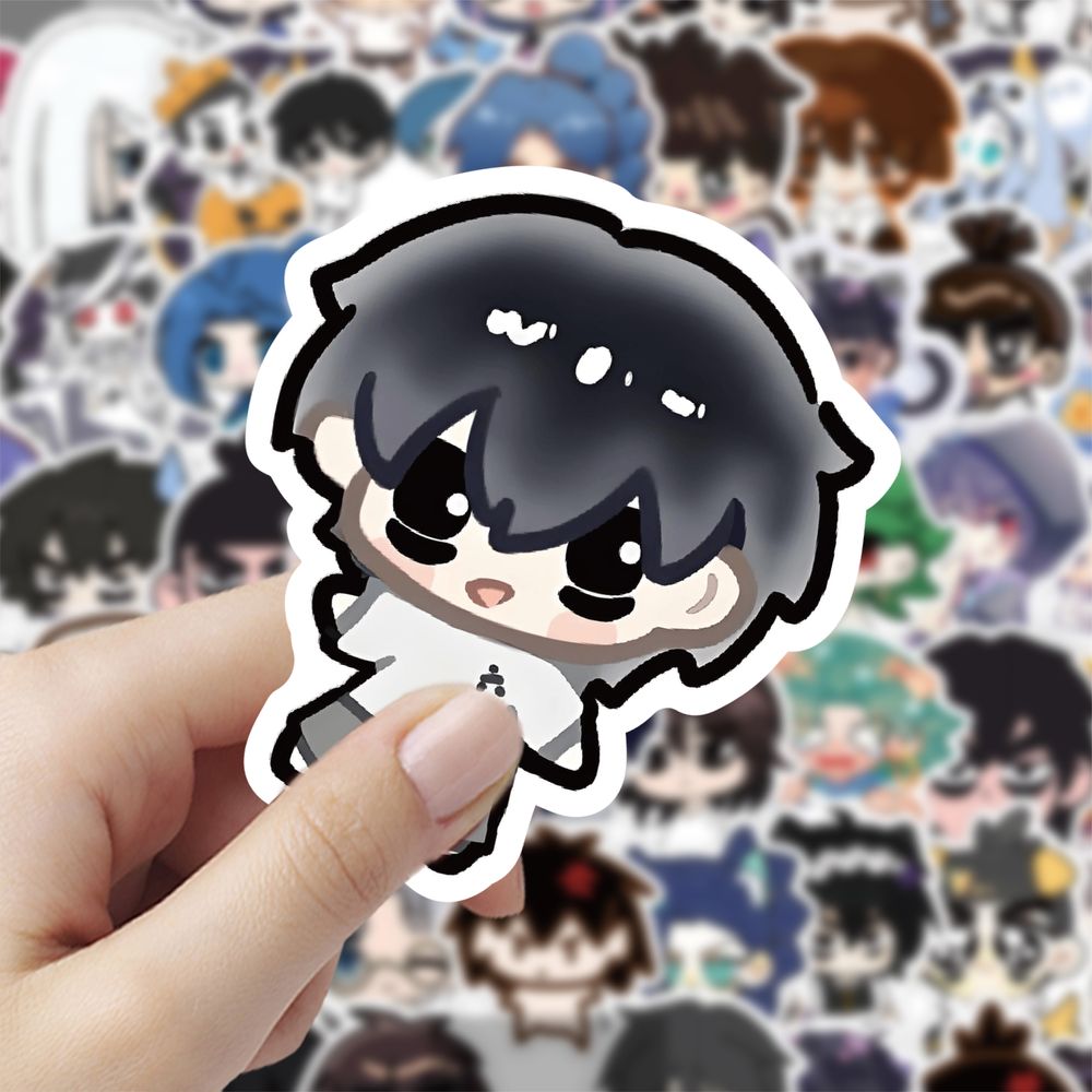 60张刺客伍六七贴纸可爱卡通游戏周边装饰手机壳笔记本防水封口贴