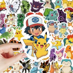 200张精灵宝可梦贴纸q版 小张神奇宝贝可爱头像周边手账贴画防水