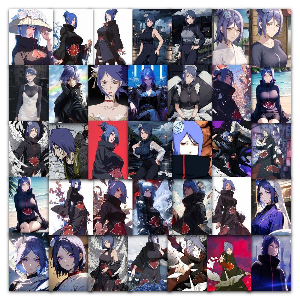 126张火影忍者小南贴纸高颜值周边笔记本手机装饰diy防水手账贴画